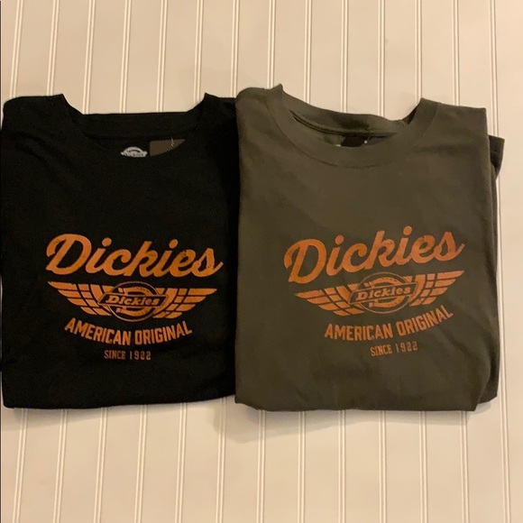 Dickies Other - 2 Dickies Relaxed Fit T-Shirts Black & Khaki/Green